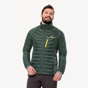  Jack Wolfskin Routeburn Pro Insulated Erkek Yeşil Outdoor Mont