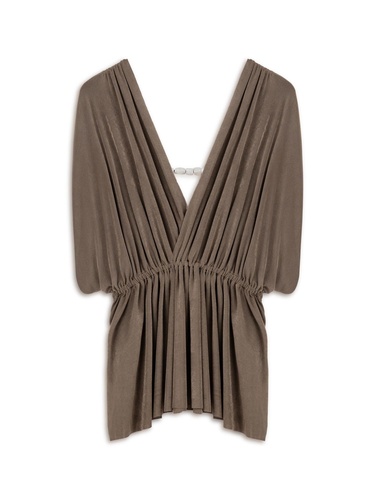  Boncuk Aksesuarlı Bluz