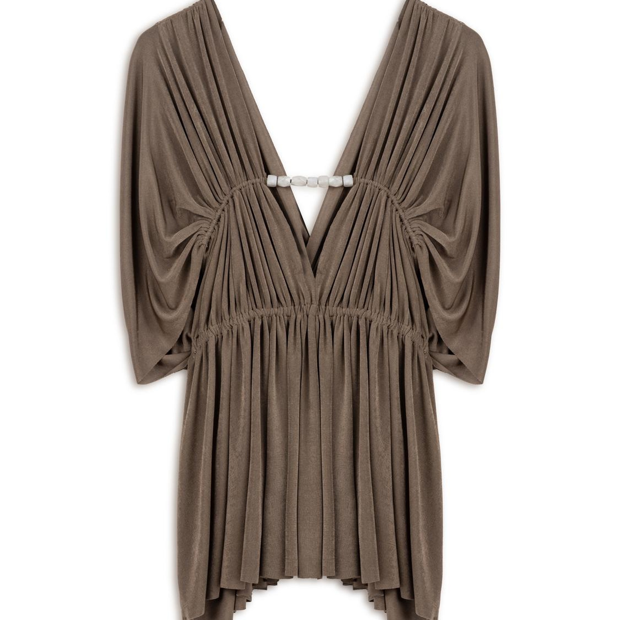 Boncuk Aksesuarlı Bluz