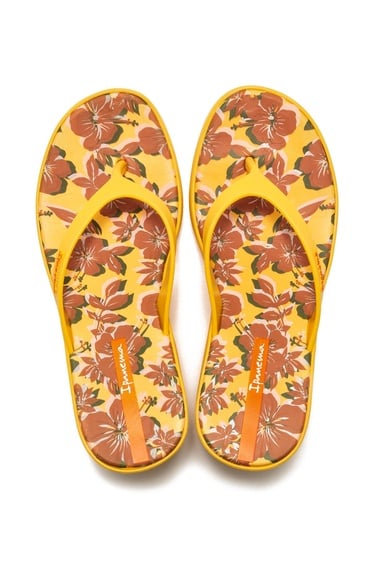  Aloha Topuklu Kadın Parmak Arası Terlik Sarı 35/40