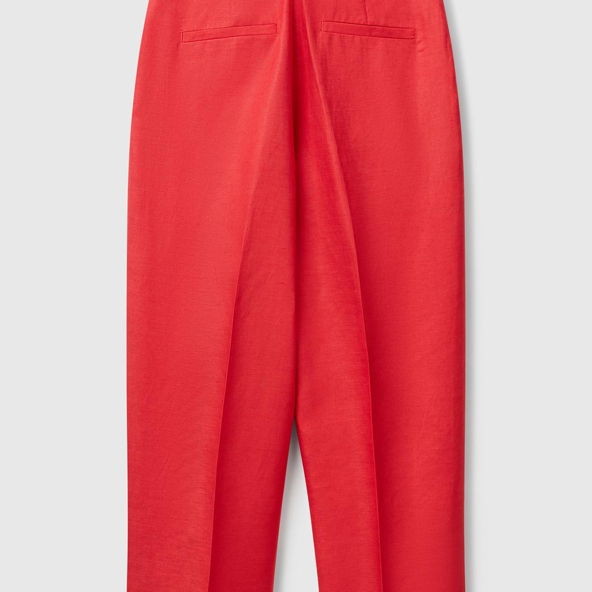 Kadın Mercan Keten Karışımlı Havuç Kesim Pantolon