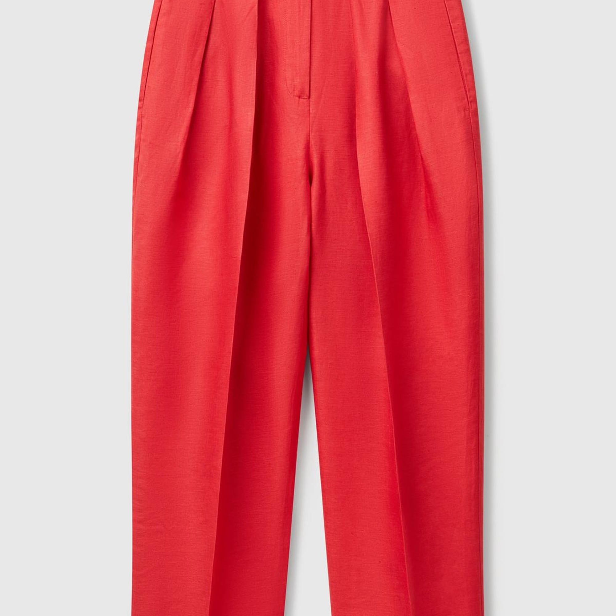 Kadın Mercan Keten Karışımlı Havuç Kesim Pantolon