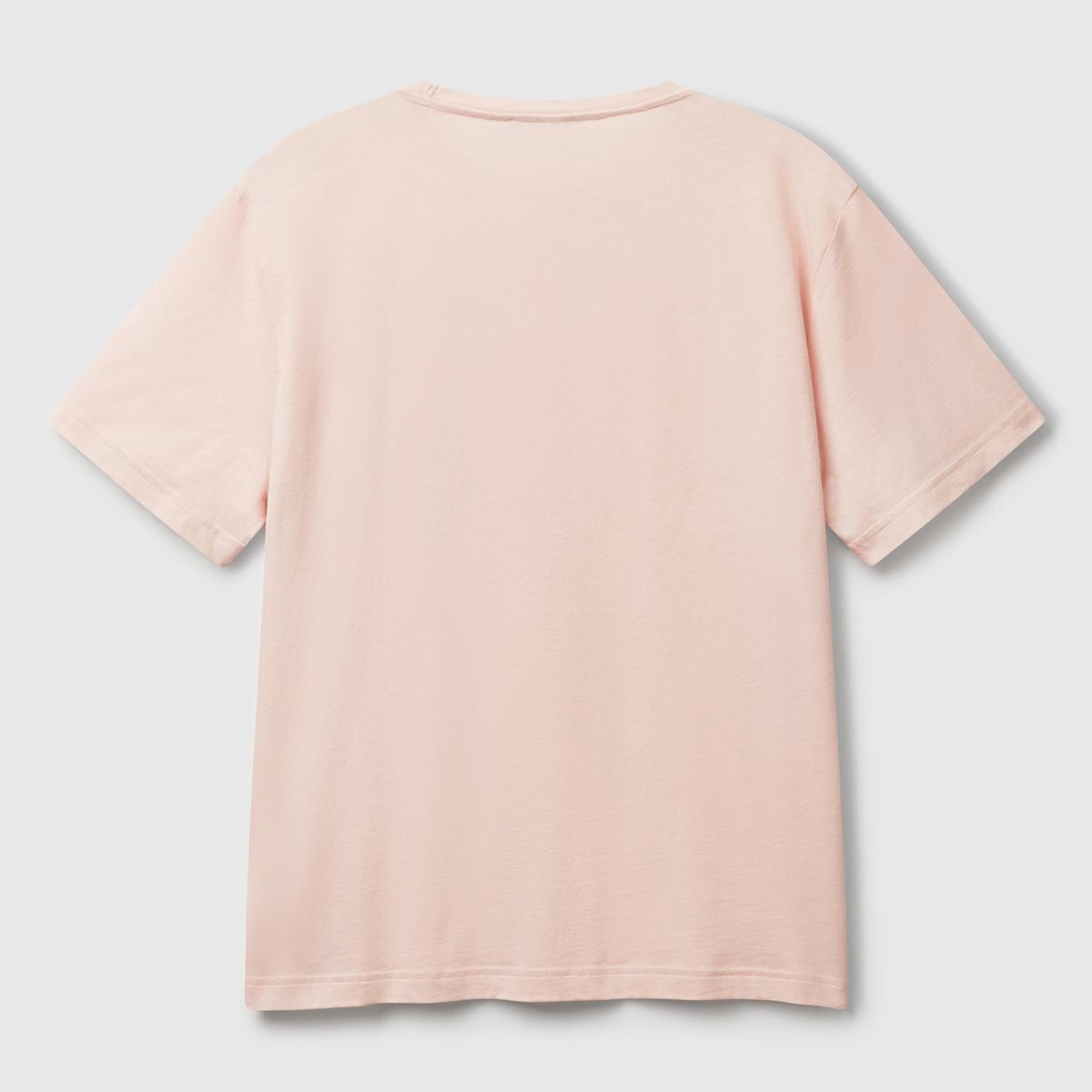 Erkek Pembe %100 Koton Bisiklet Yaka T-Shirt
