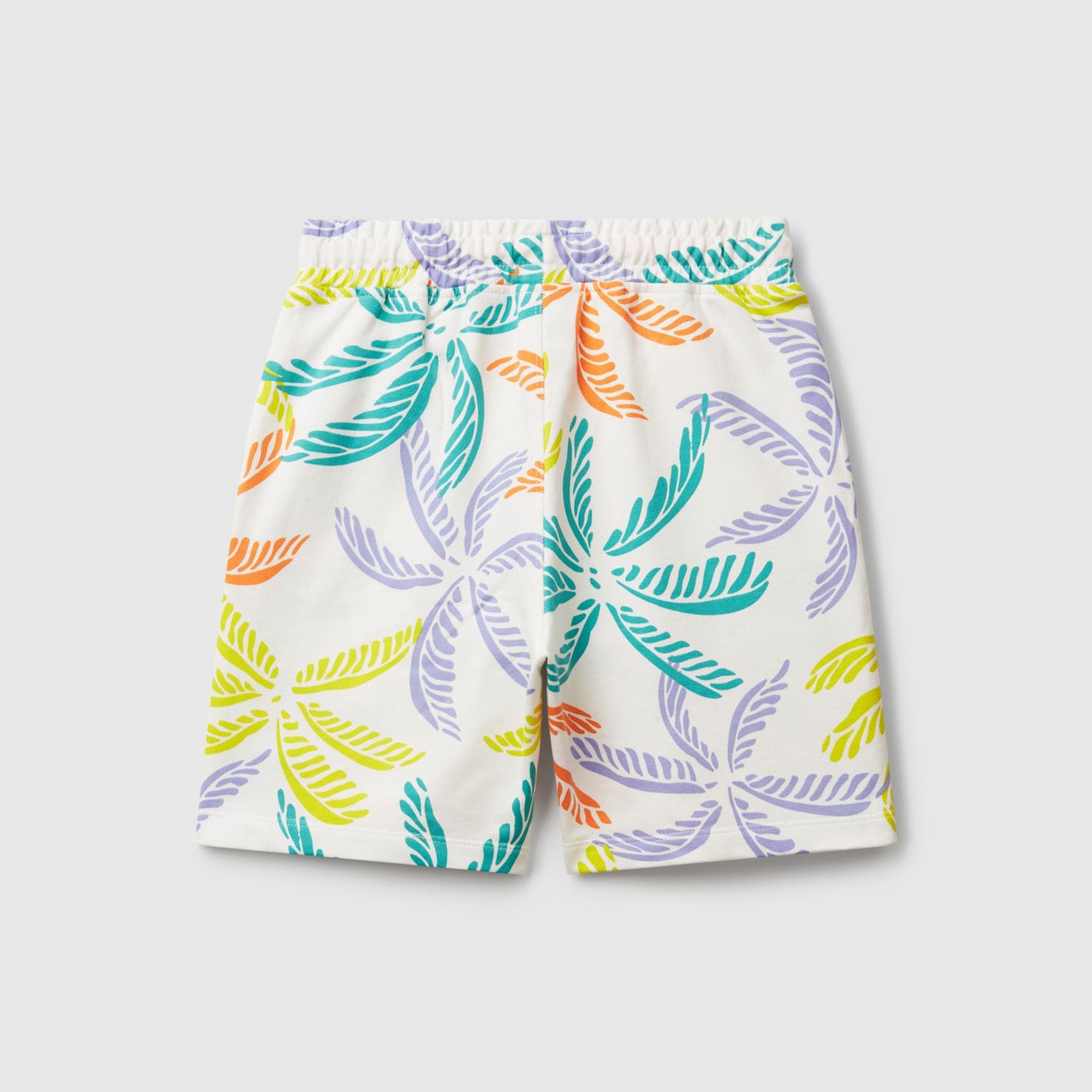 Erkek Çocuk Renkli Mix Tamamı Desenli Beli İpli Cepli Bermuda Şort