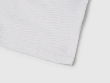  Kız Çocuk Beyaz Sırtı Halka Detaylı Logolu Çapraz Askılı Yuvarlak Yaka Atlet