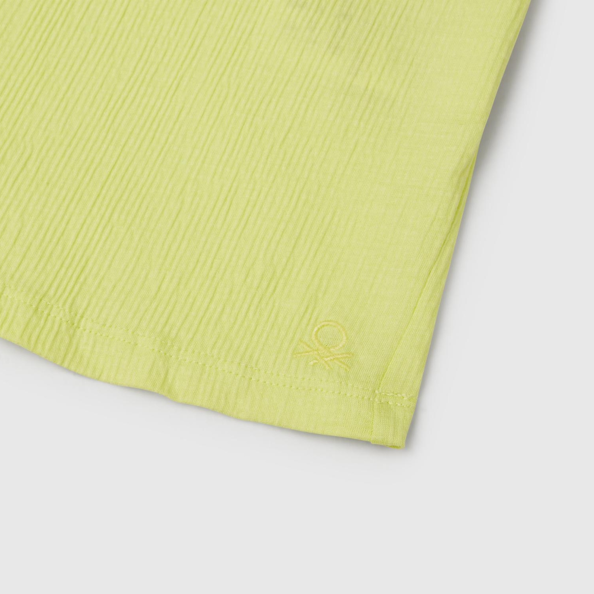 Kız Çocuk Sarı Sırtı Halka Detaylı Logolu Çapraz Askılı Yuvarlak Yaka Atlet