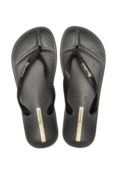  Anatomik Lolita Fem Kadın Parmak Arası Terlik Parlak,Siyah 35/42