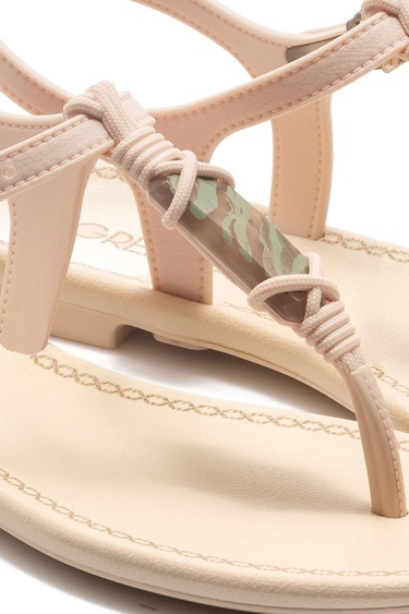  Cacau Rustıca Kadın Parmak Arası Sandalet Beyaz 35/40