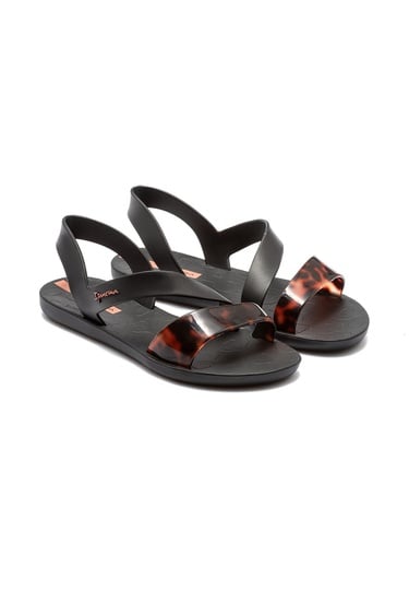  Vibe Fem Kadın Sandalet Siyah-Leopar 35/42