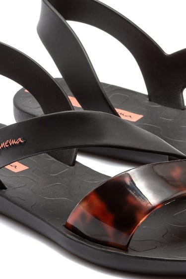  Vibe Fem Kadın Sandalet Siyah-Leopar 35/42