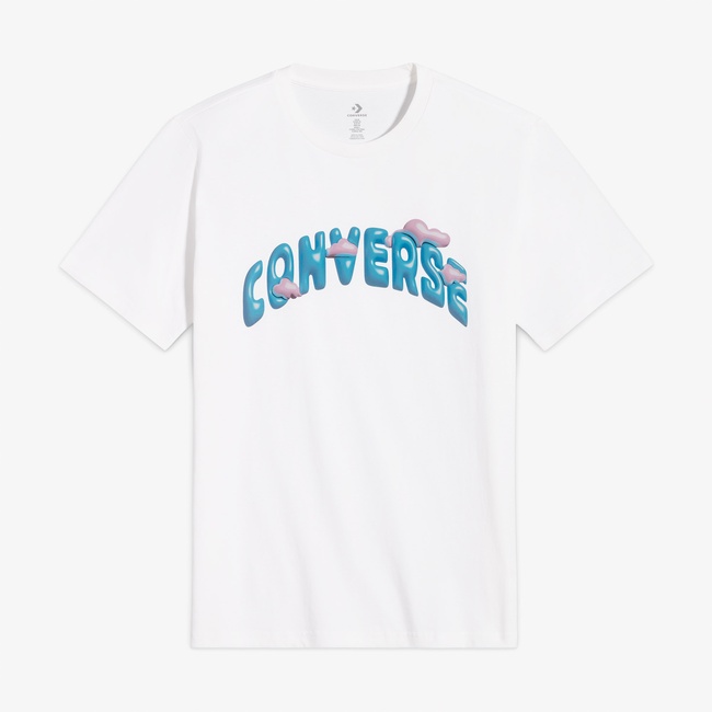  Converse Erkek Baskılı Beyaz T-Shirt