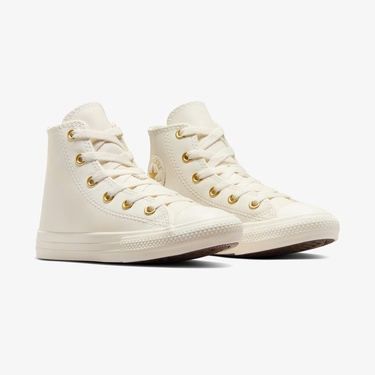  Converse Chuck Taylor All Star Taylored Lux Çocuk Krem Deri Sneaker