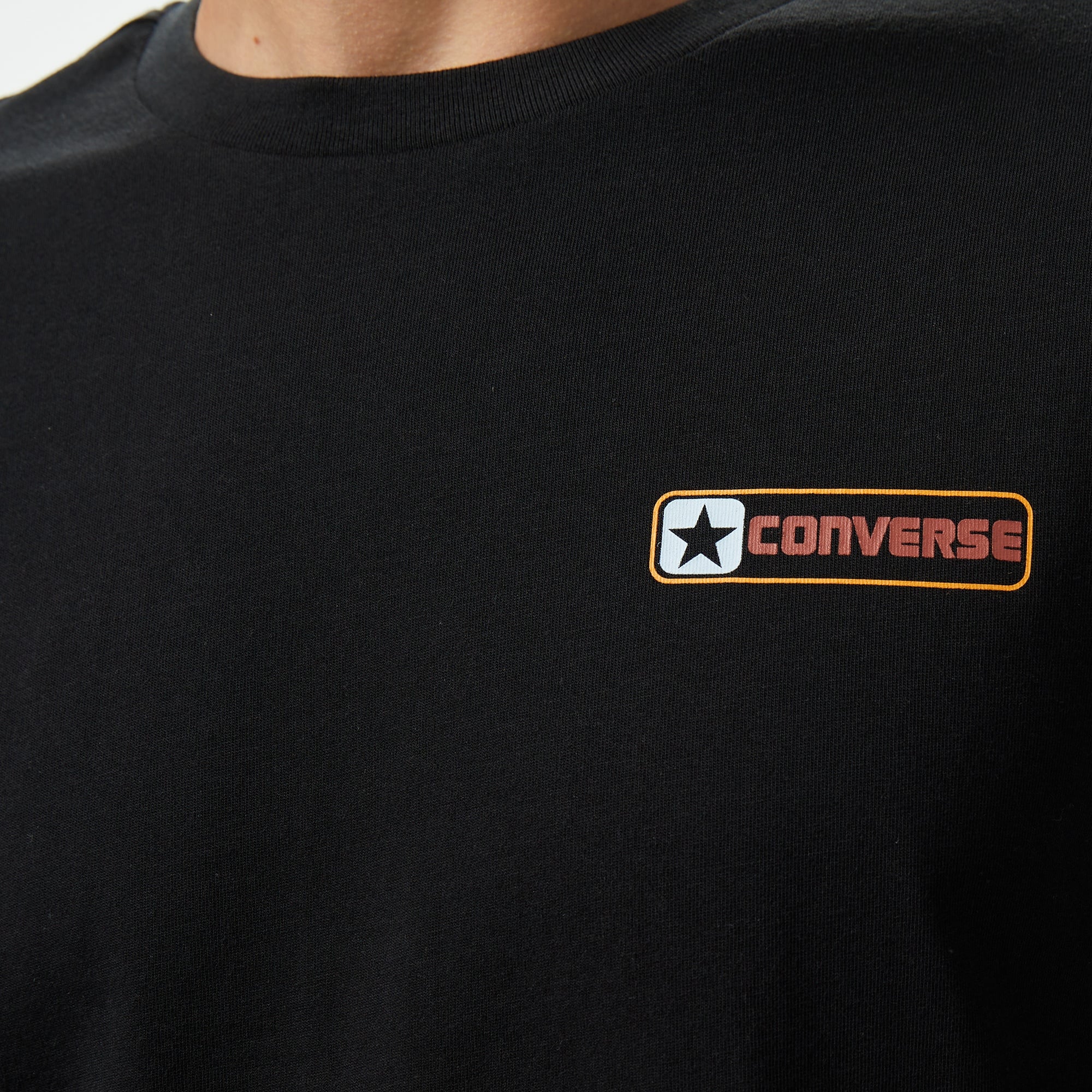 Converse Erkek Grafik Baskılı Siyah T-Shirt