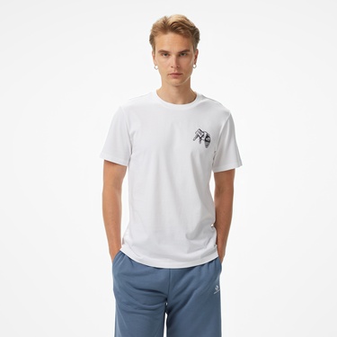  Converse Erkek Beyaz T-Shirt