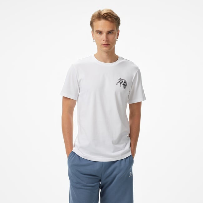  Converse Erkek Beyaz T-Shirt