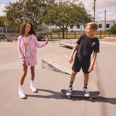  Converse Side Stripe Retro Çocuk Siyah Şort