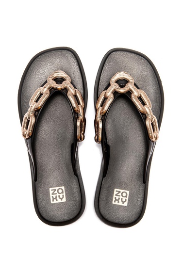  Chain Kadın Parmak Arası Terlik Siyah 35/40