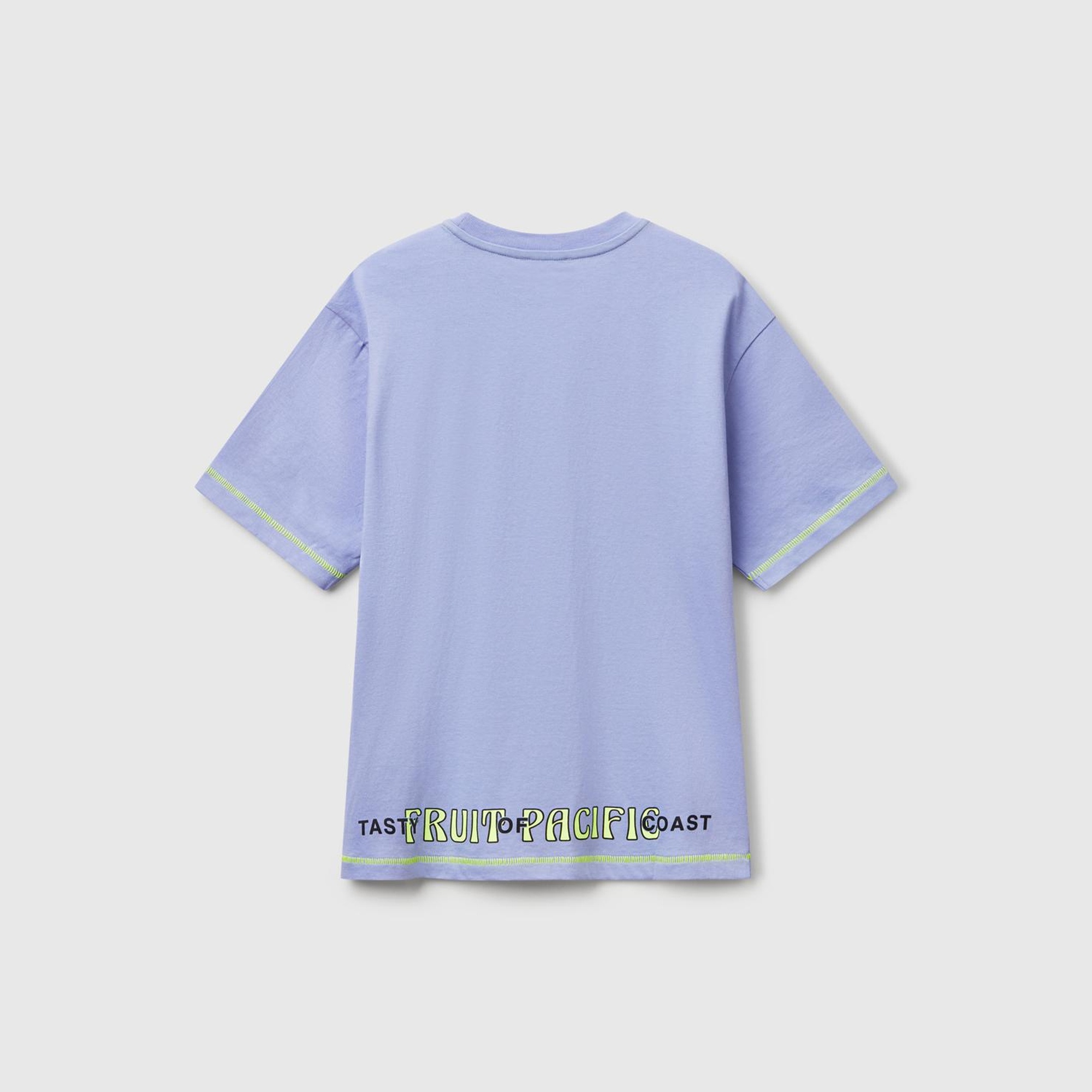 Erkek Çocuk Mor Ajurlu Önü ve Arkası Baskılı T-Shirt