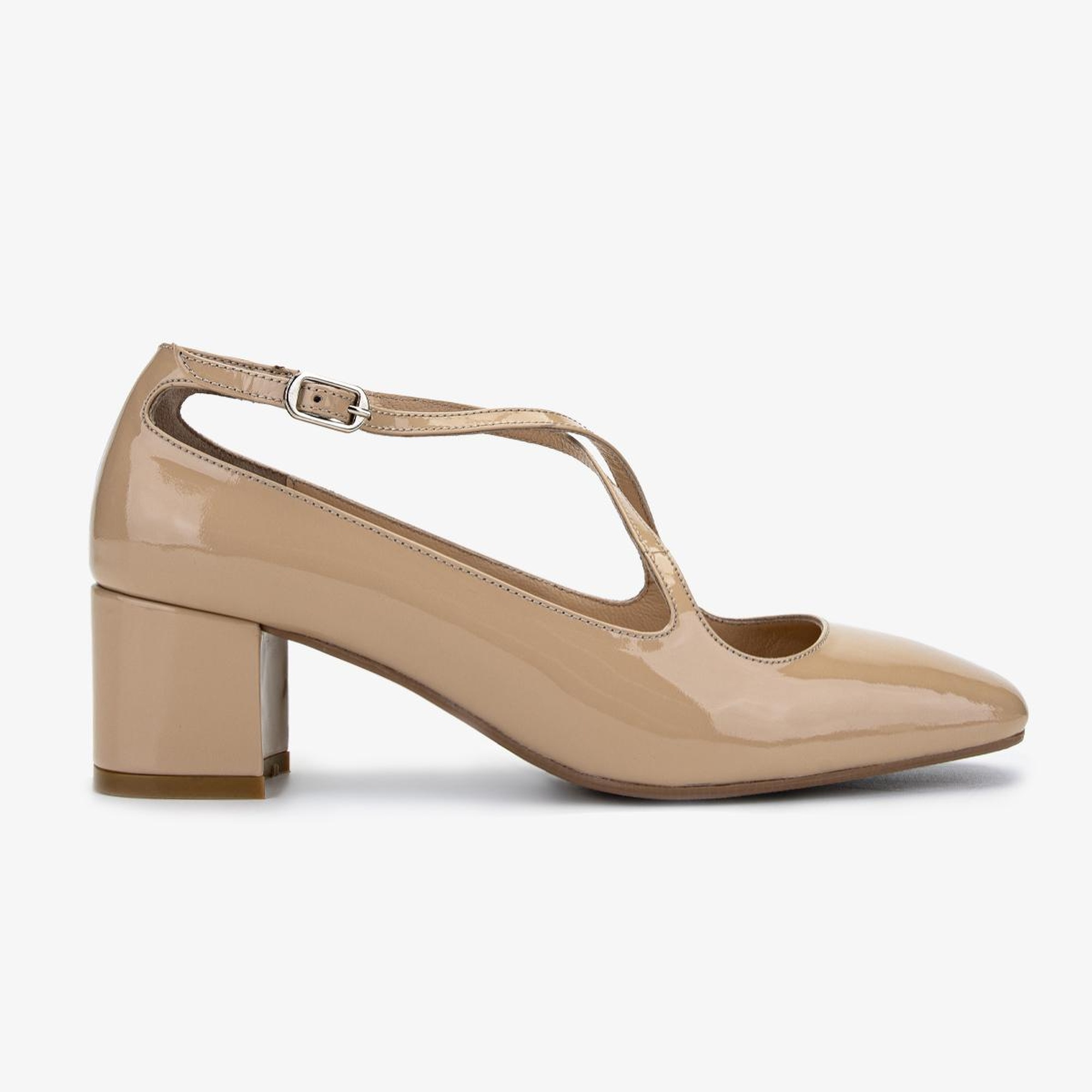 Valmenti Kadın Hakiki Deri Bej Topuklu Ayakkabı