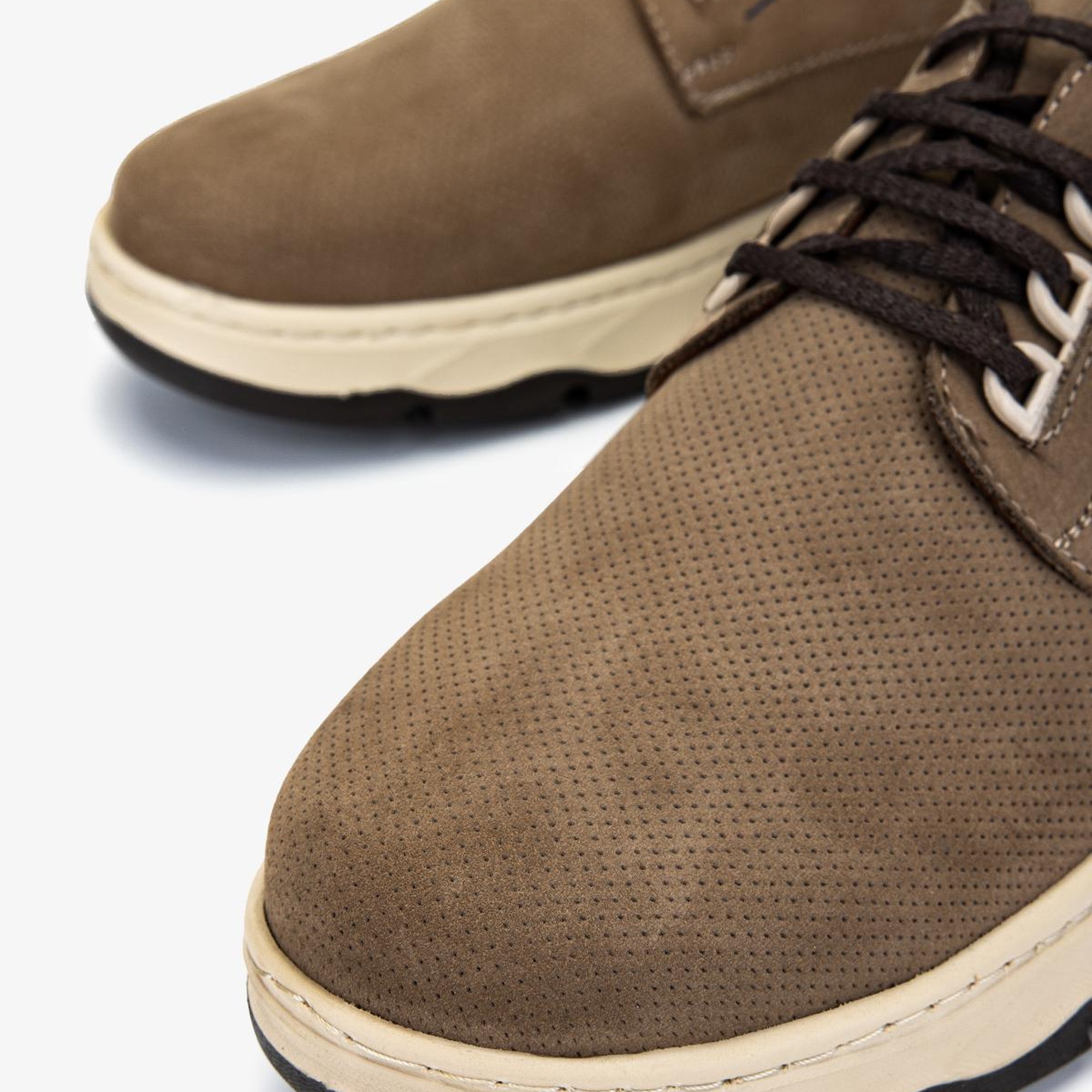 Valmenti Erkek Hakiki Deri Vizon Nubuk Casual Ayakkabı