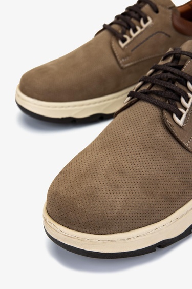  Valmenti Erkek Hakiki Deri Vizon Nubuk Casual Ayakkabı