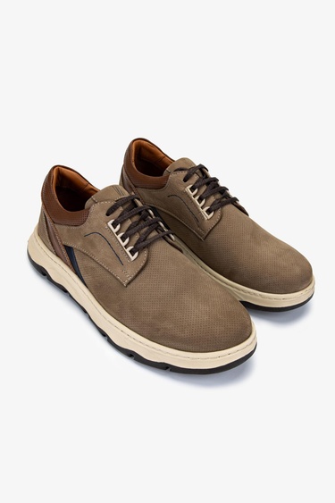  Valmenti Erkek Hakiki Deri Vizon Nubuk Casual Ayakkabı