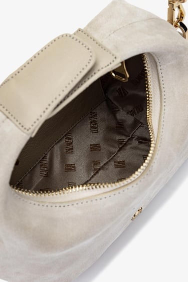  Valmenti Kadın Hakiki Deri Bej Süet El Çantası