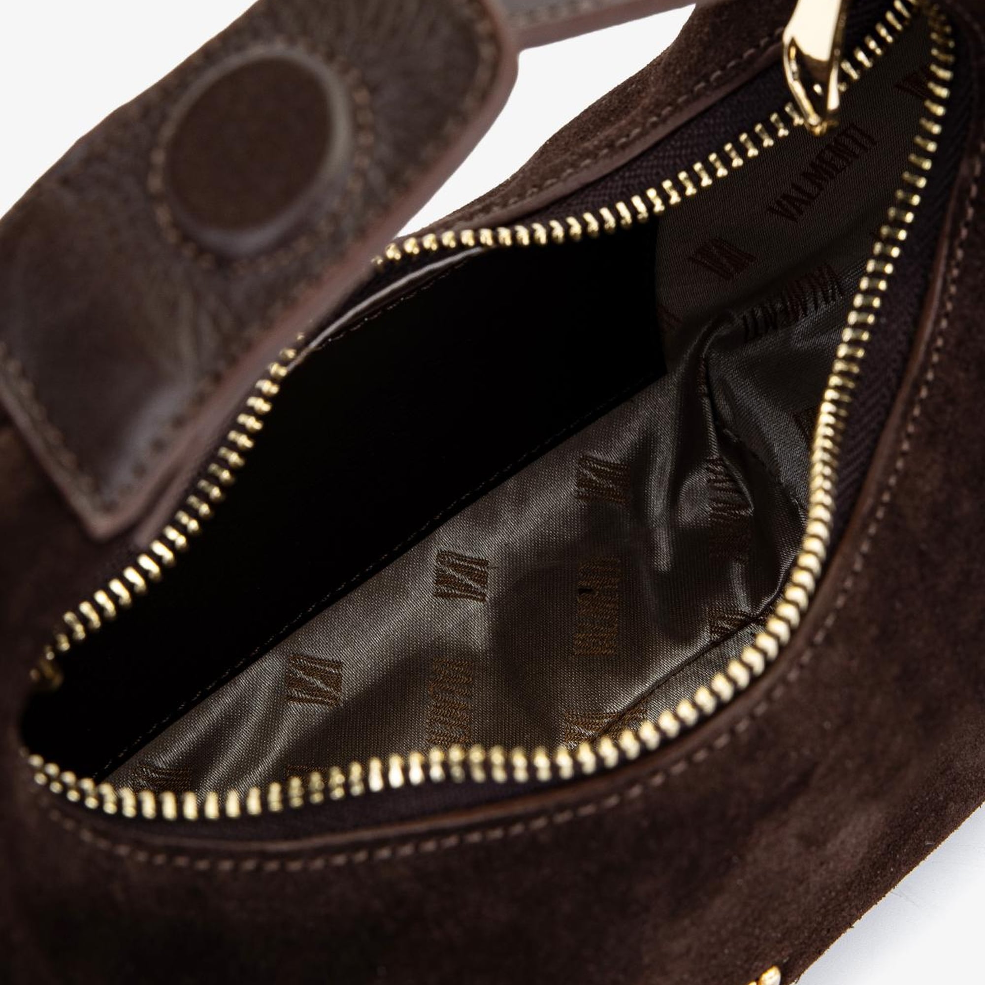 Valmenti Kadın Hakiki Deri Kahverengi Süet El Çantası