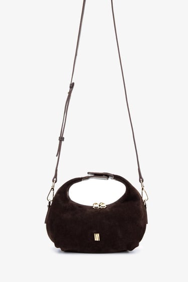  Valmenti Kadın Hakiki Deri Kahverengi Süet El Çantası