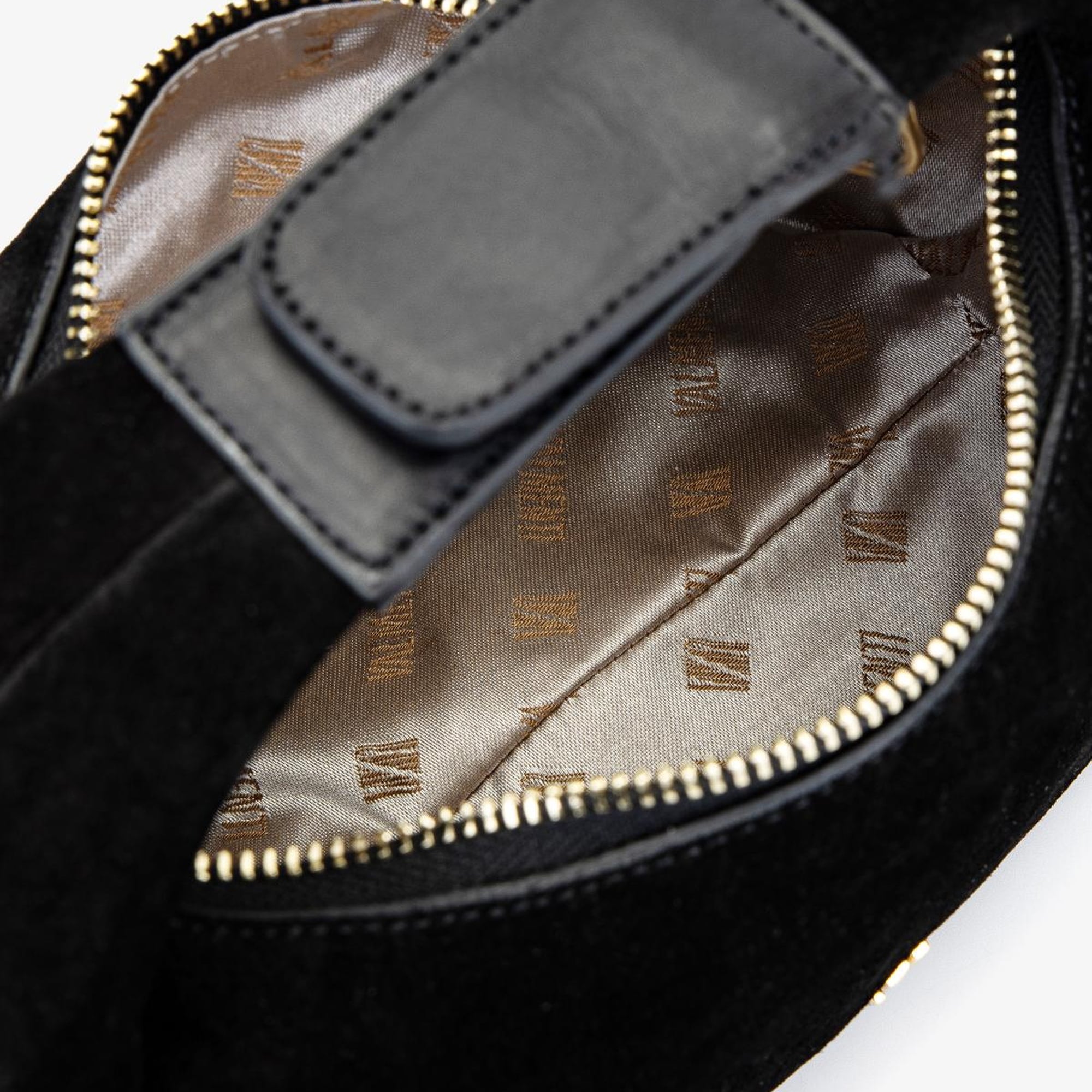 Valmenti Kadın Hakiki Deri Siyah Süet El Çantası