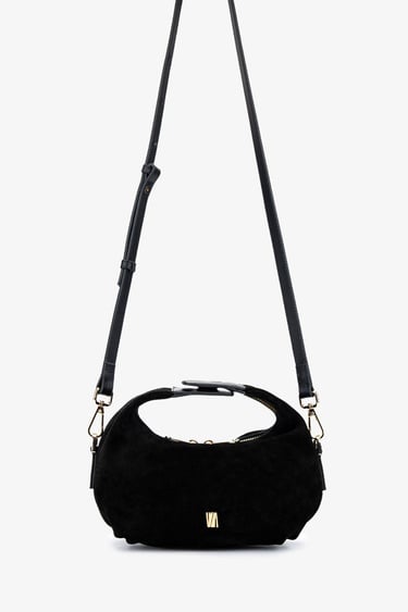  Valmenti Kadın Hakiki Deri Siyah Süet El Çantası