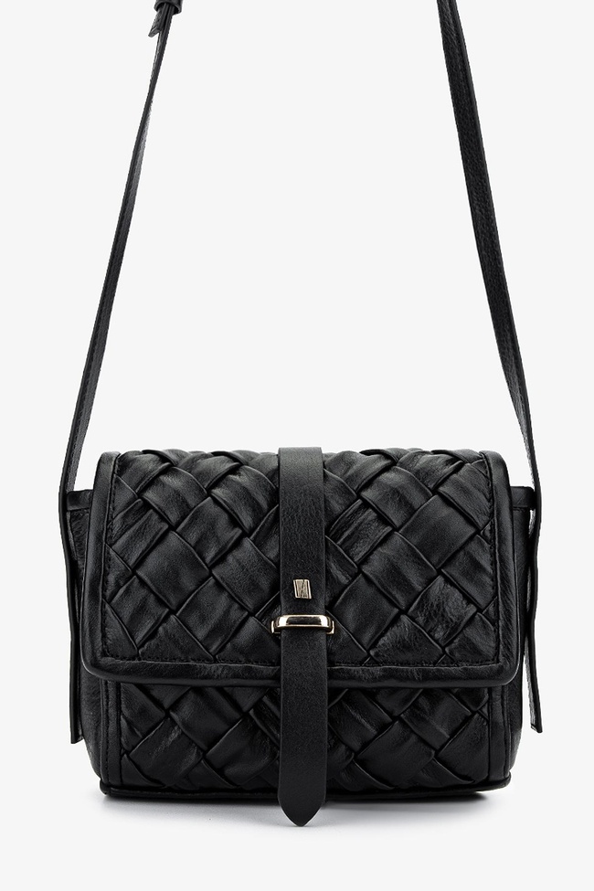  Valmenti Kadın Hakiki Deri Siyah Deri Postacı Çanta