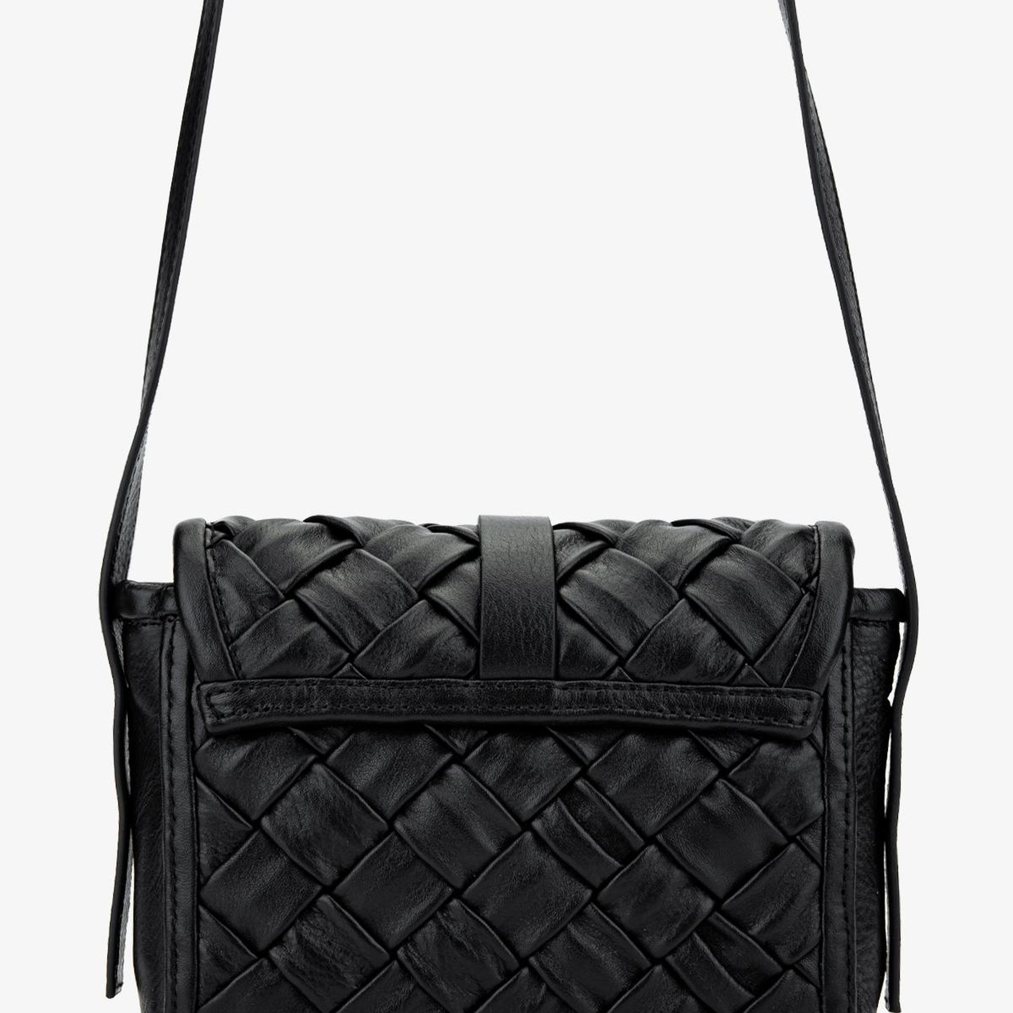 Valmenti Kadın Hakiki Deri Siyah Deri Postacı Çanta