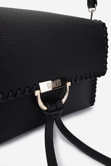  Valmenti Kadın Vegan Siyah Postacı Çanta