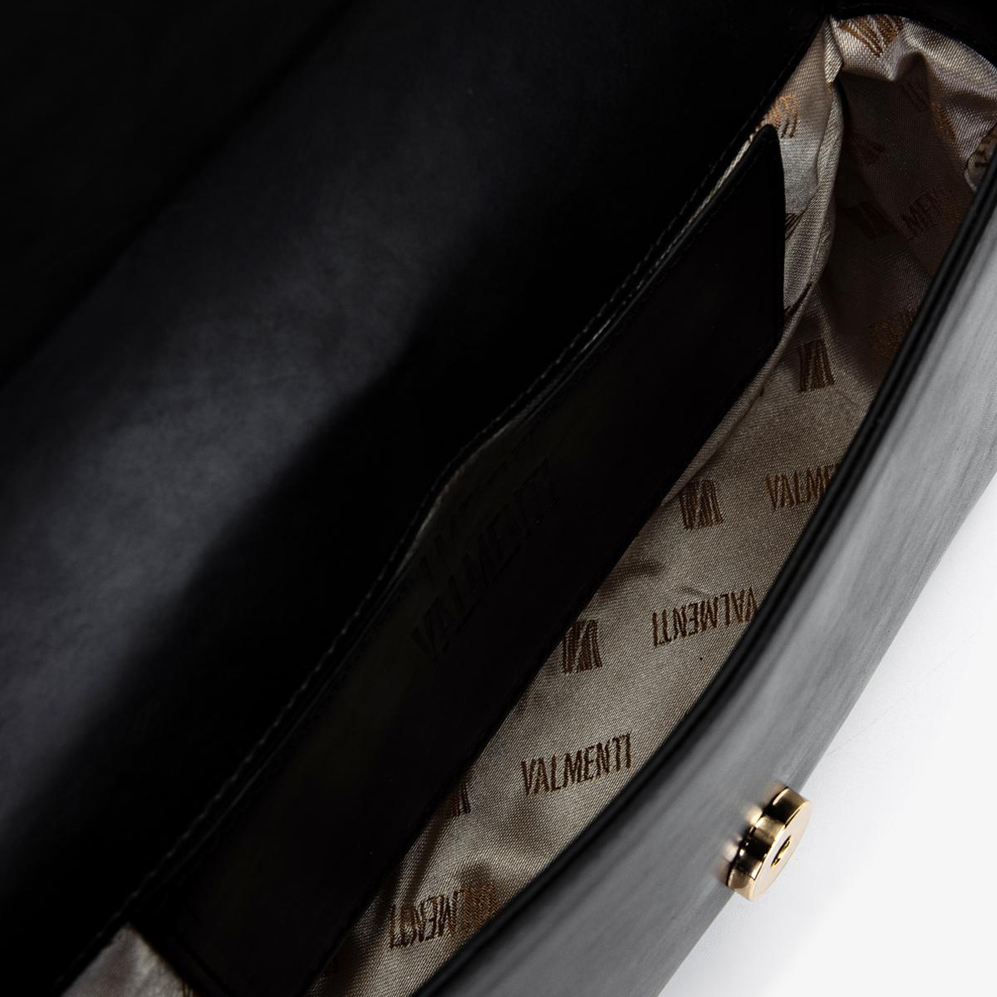 Valmenti Kadın Vegan Siyah Deri Postacı Çanta