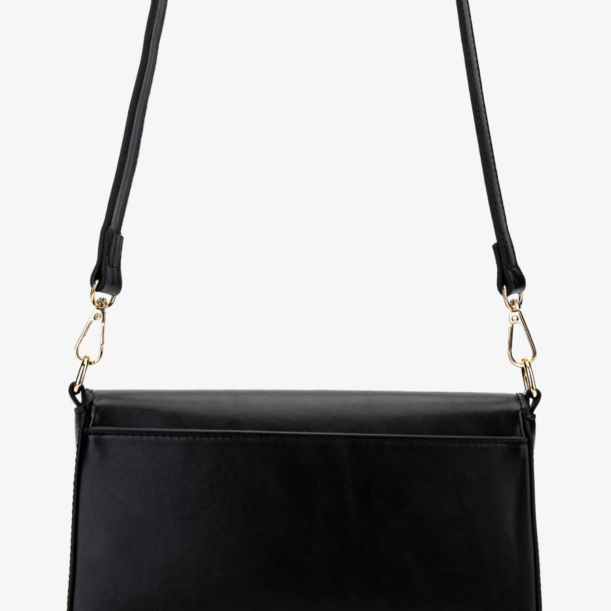 Valmenti Kadın Vegan Siyah Deri Postacı Çanta