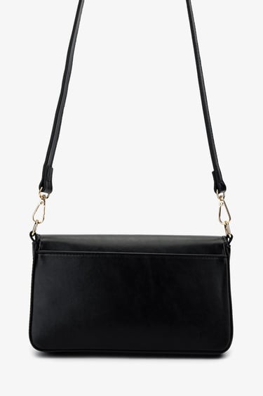  Valmenti Kadın Vegan Siyah Deri Postacı Çanta