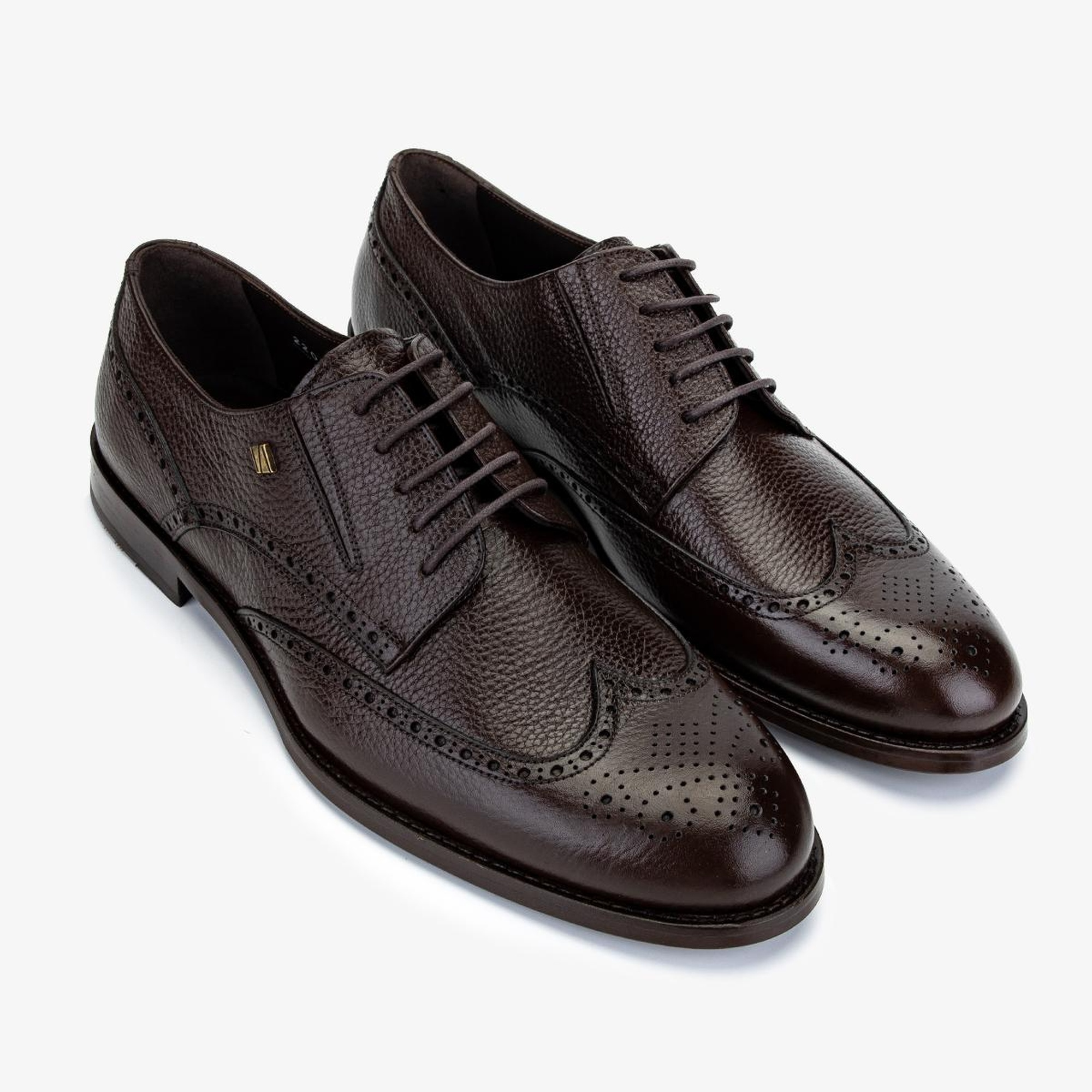 Valmenti Erkek Hakiki Deri Kahverengi Klasik Ayakkabı