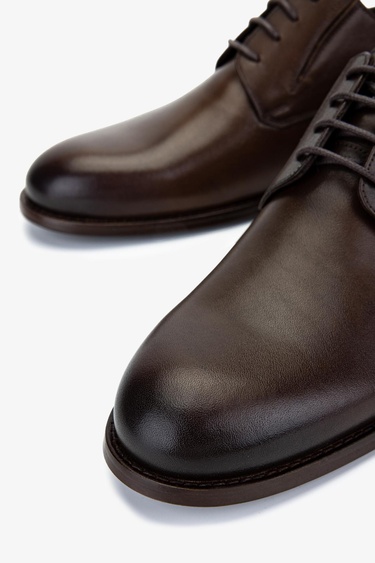  Valmenti Erkek Hakiki Deri Kahverengi Klasik Ayakkabı