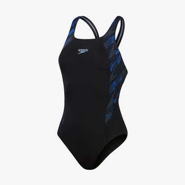  Speedo Hyperboom Splice Muscleback Kadın Siyah Mayo