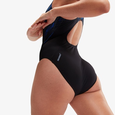  Speedo Hyperboom Splice Muscleback Kadın Siyah Mayo