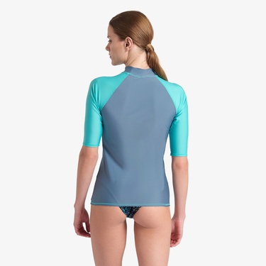  Arena Rash Vest Kadın Mavi Yüzücü Mayosu