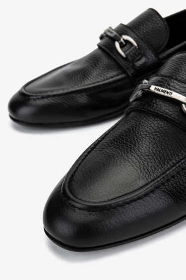  Valmenti Erkek Hakiki Deri Siyah Deri Klasik Ayakkabı
