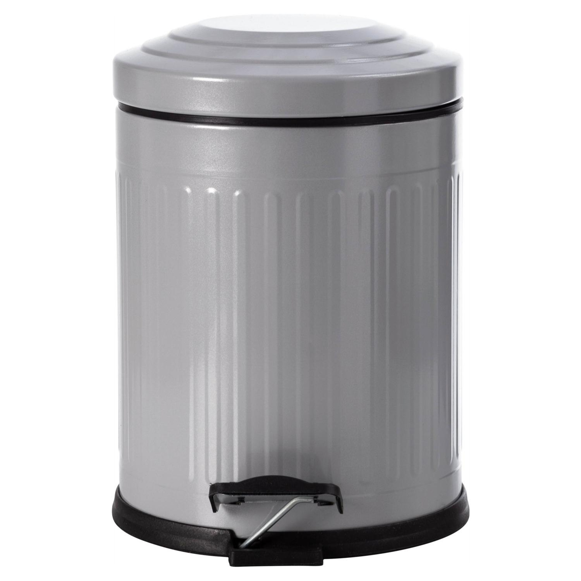 5LT PEDALLI VINTAGE ÇÖP KOVASI GRİ