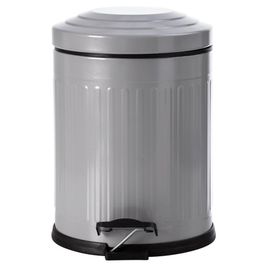  5LT PEDALLI VINTAGE ÇÖP KOVASI GRİ