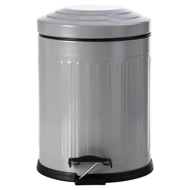  5LT PEDALLI VINTAGE ÇÖP KOVASI GRİ