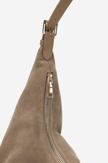  Valmenti Kadın Hakiki Deri Bej Süet Omuz Çanta