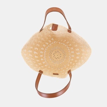  Amelie Taba Kadın Deri Detaylı Hasır Omuz Çantası