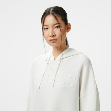  Guess Kadın Krem Sweatshirt