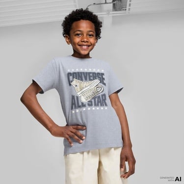  Converse Tıe Front Çocuk Gri T-Shirt